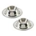 2pcs Stainless Steel Egg Cups Holders for Hard Boiled Eggs Metal Eggs Stands Tabletop Cups for Hard Boiled Eggs for Breakfast and Brunch 8. 5cm* 8. 5cm* 2. 2cm