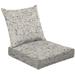 2-Piece Deep Seating Cushion Set Gray white seamless texture marble imitation repeating texture stone Outdoor Chair Solid Rectangle Patio Cushion Set