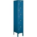 Five Tier Box 12-Inch Wide 5-Feet High 15-Inch Deep Unassembled Standard Metal Locker Blue