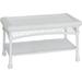 All-Weather Wicker Resin Outdoor Patio Coffee Table in White