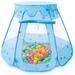 KEINXS Kids Play Tent Pop Up Tent for Girls Princess Princess Castle Large Playhouse Indoor Outdoor Foldable popup Dream CastleTent Gift Do Not Include Toy Balls Blue