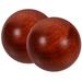 2 Pcs Massage Ball Wooden Shapes for Crafting Fitness Stress Reliever Hand Massagers Crafts