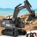 Deagia Toys for Ages 5-7 Clearance Remote Control Excavator Rc Toy 1:20 Rc Excavator Toy Alloy Construction Tractor 5 Channel Rechargeable Rc Truck with Lights Sounds 2.4Ghz Transmitter Kids Crafts