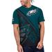 Men's Starter Midnight Green/Black Philadelphia Eagles Finish Line Extreme Graphic T-Shirt