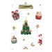 Hidove Acrylic Clipboard Christmas Tree Standard A4 Letter Size Clipboards with Gold Low Profile Clip Art Decorative Clipboard 12 x 8 inches