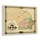 HISTORIX Vintage 1845 Iowa Map Poster - Vintage Map of Iowa Showing Territory Occupied by the Indians of North America - Old Iowa Wall Map