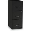 Soho Vertical File Cabinet 3 Drawers: File/File/File Letter Black 14 X 18 X 34.9