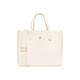 Tommy Hilfiger Damen Shopper ICONIC TOMMY SATCHEL mit abnehmbarem Riemen, offwhite, Gr. ONESIZE