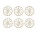 6 Wagon Wheel Unfinished EC36 Wood Set of Six (6 Inch) Blank Wooden Wagon Spoked Wheel Laser Cut Craft Ready to Paint