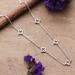 Stars & Blooms,'Classic Floral Sterling Silver Station Necklace from India'