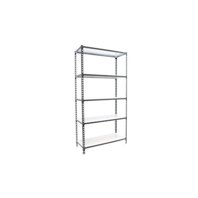 SimonRack Simonclick schraubenloses Metallregal 5 Böden. Farbe ANTHRAZIT/WEISS 2000x1100x400 mm Image