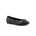 Extra Wide Width Women's Sofia Ballerina Flat by SoftWalk in Black (Size 9 WW)