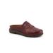 Extra Wide Width Women's San Marc Tooled Casual Mule by SoftWalk in Dark Red (Size 8 WW)