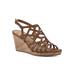 Women's Flaming Sandal by White Mountain in Tan Burnished Smooth (Size 8 M)