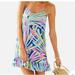 Lilly Pulitzer Dresses | Lilly Pulitzer Zanna Silk Dress Indigo Sea Dreamin S | Color: Blue/Pink | Size: S