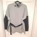 Nike Tops | Nike Grey Black Belted Loose Kangaroo Pocket Sweatshirt Women Sz M | Color: Black/Gray | Size: M