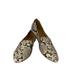 Nine West Shoes | Nine West Shoes Animalskin Print Slip On Loafer Womens Sz 8.5 Pointed Toe Flats | Color: Cream | Size: 8.5