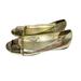 Gucci Shoes | Gucci Gold Ballet Flats Leather Square Medallion Size 37 Us 7 | Color: Gold | Size: 7