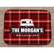 Personalised Caravan Tourer Door Mat - Red Tartan Camping Indoor Mat 44cm x 32cm