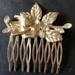 Disney Hair | Disney Store London Gold Flower Rhinestone Princess Hair Comb | Color: Gold | Size: Os