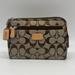 Coach Bags | Coach Vintage Monogram Canvas Leather Cosmetic Make-Up Case Pouch Brown Tan | Color: Brown/Tan | Size: Os