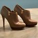 Michael Kors Shoes | Euc Michael Kors York Dark Dune Platform Bootie - Size 7.5 | Color: Tan | Size: 7.5
