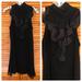 Anthropologie Dresses | Gossip Girl Aesthetic Lbd Ruffle Collar Silk Mini Cocktail Dress Sz S | Color: Black | Size: S