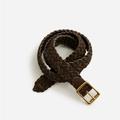 J. Crew Accessories | Italian Braided-Suede Roller-Buckle Belt Medium | Color: Brown | Size: Medium