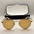 Gucci Accessories | Gucci Gg0230s 004 Endura Gold Brown Titanium Sunglasses Size 49 | Color: Gold | Size: Os