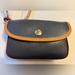 Dooney & Bourke Bags | New Dooney & Bourke Black Pebble Leather Snap Button Wristlet With Clip Strap | Color: Black/Brown | Size: Os