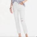 J. Crew Jeans | J. Crew Vinateg Crop White Distressed Jeans | Color: White | Size: 27t