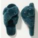 Anthropologie Shoes | Nwot Emu Australia For Anthropologie Deep Teal Sheepskin Slippers With Gems, Us9 | Color: Blue/Green | Size: 9