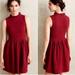 Anthropologie Dresses | Anthropologie Ganni Pinnacle Textured Weave Fit & Flare Dress | Color: Red | Size: M