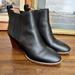 Madewell Shoes | Madewell Sz 7 The Regan Chelsea Ankle Boots Black Leather Stacked Block Heel | Color: Black | Size: 7