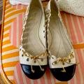 Kate Spade Shoes | Kate Spade Rare Bauble Black Cap Toe Ballet Flats 8 1/2 | Color: Black/Cream | Size: 8.5