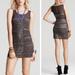 Free People Dresses | Free People Floral Shimmy Ruffle Bodycon Mini Dress Size M | Color: Gray/Silver | Size: M