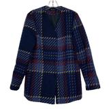 Anthropologie Jackets & Coats | Anthropologie Fletcher Plaid Coat Free The Roses Size Small | Color: Blue/Yellow | Size: S
