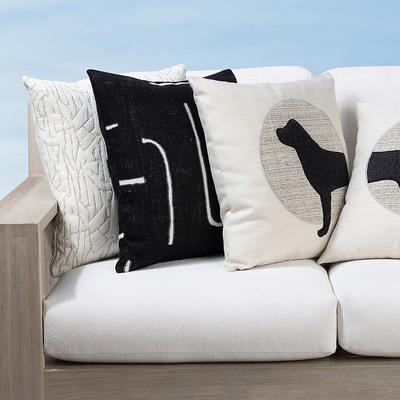 Unconditional Woof Indoor/Outdoor Pillow Collection by Elaine Smith - Synchronize, 20" x 20" Square Synchronize - Frontgate