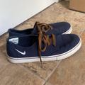 Nike Shoes | Nike Braata Lr Shoes Navy Canvas Sneakers Size 9.5 | Color: Blue/White | Size: 9.5