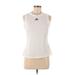 Adidas Active Tank Top: White Activewear - Women's Size Medium