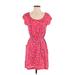 Mossimo Supply Co. Casual Dress - Mini Scoop Neck Short sleeves: Pink Dresses - Women's Size Small