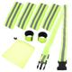 Sosoport 4 Sets Green Reflective Tape Set Reflective Straps Tape Bracelets Biker Vest Reflective Vests Athletic Tape Bike Straps High Brightness Reflective Film Shine Armband Night Run