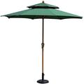 NEWNAN Garden Parasol,Sun Parasol Umbrella Garden Parasols 2.7M Circle Patio with Winding Crank - Sun Shade Umbrella for Outdoor, Garden, Beach, Pool Sunscreen, Without base