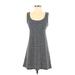 Mango Casual Dress - A-Line Scoop Neck Sleeveless: Gray Dresses - Women's Size X-Small