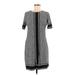 MICHAEL Michael Kors Casual Dress - Shift Crew Neck Short sleeves: Gray Color Block Dresses - Women's Size Medium