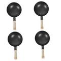 ibasenice 4pcs Mini Wok Tool Kids Toy Griddles Frying Pans Cooker Kitchen Utensils Kitchen Utensil Toys Interactive Cookware Toys Small Cookware Toy Wooden Child Miniature Cast Iron Pan