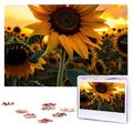 KHiry Puzzles 1000 Pieces Personalized Jigsaw Puzzles Farm Sunflower Photo Puzzle Challenging Picture Puzzle for Adults Personaliz Jigsaw with storage bag (29.5" x 19.7")