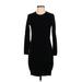 Banana Republic Casual Dress - Sweater Dress: Black Print Dresses - Women's Size X-Small Petite