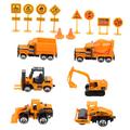 Toyvian 3 Sets Construction Vehicle Toy Boys Car Toys Building Truck Toys Construction Car Toy Dump Truck Toy Playhouse Vehicle Toy Kids Educational Plaything Alloy Child Forklift Plastic