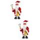 ERINGOGO 2pcs Kazuha Plush Santa Claus Ornament Santa Toys Santa Claus Doll Holiday Santa Singing Santa Claus Christmas Santa Toy Xmas Electric Toy Baby Red Music
